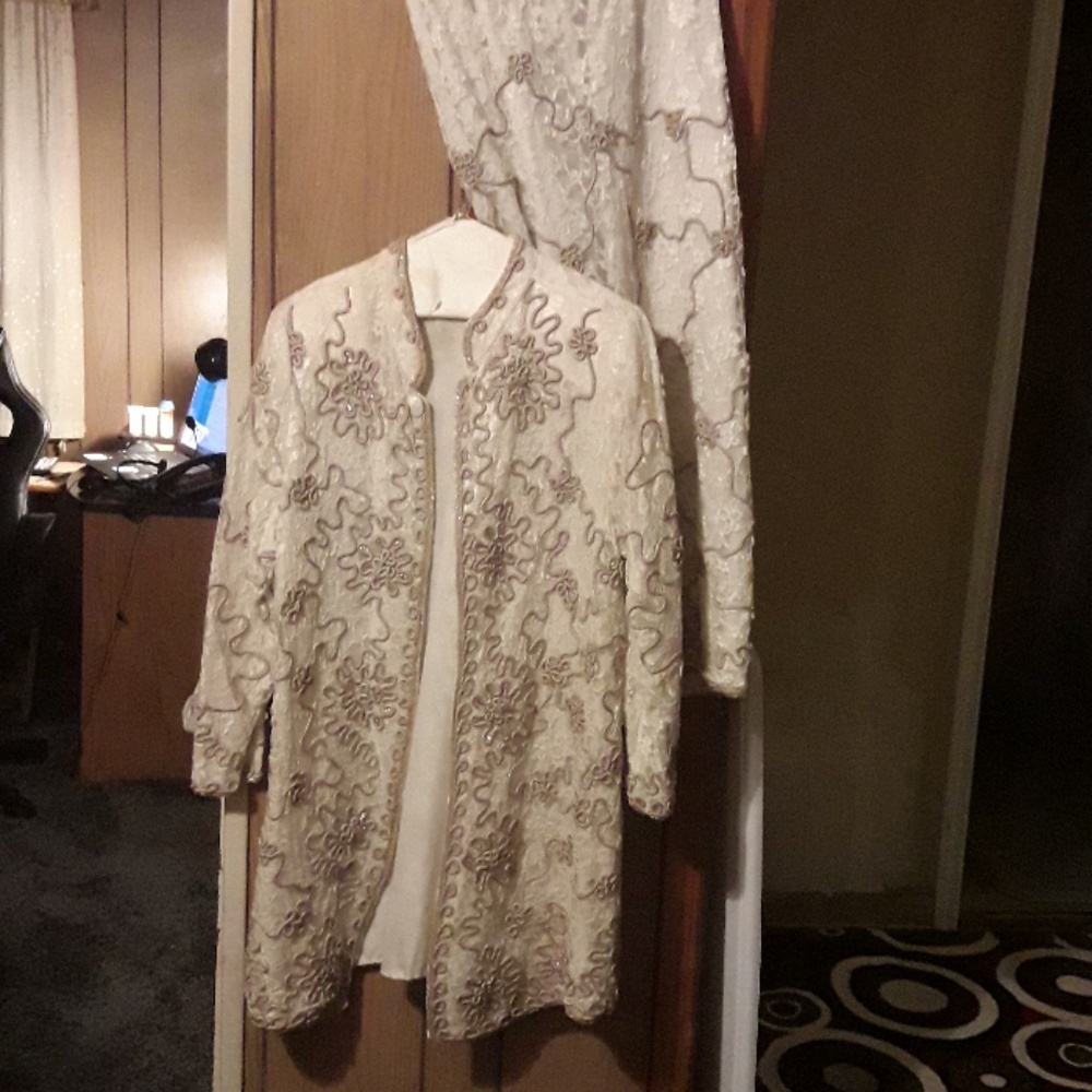 French collizioni two piece lined maxi suit